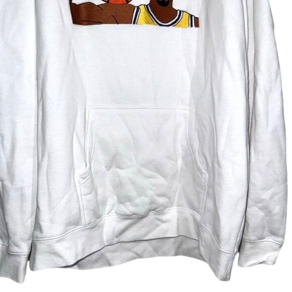 Kobe Bryant Tribute Hoodie 2XL White With Basketball & Halo Embroidery By Indepe - Picture 7 of 10